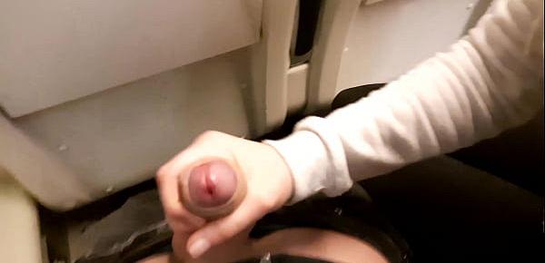 Public dick flash in the train. Stranger girl jerk me off and suck me till I cum. Risky real outdoor